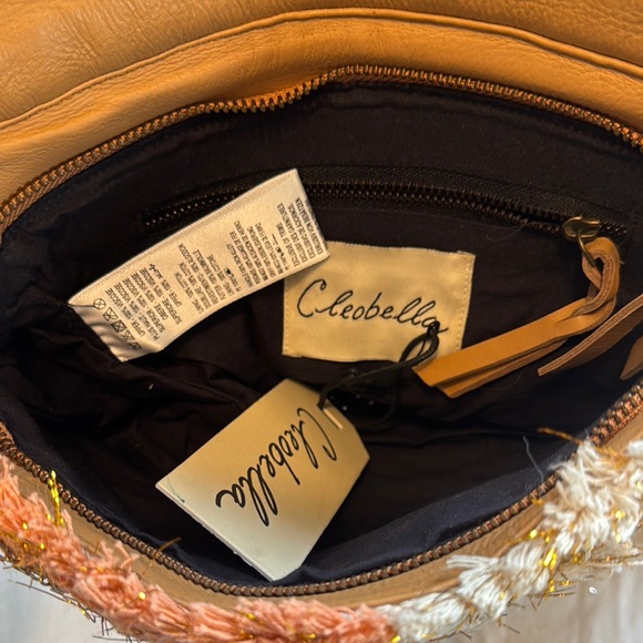 Cleobella Textured Crossbody Bag in Orange, Gold, and Gray - Picture 4 of 4